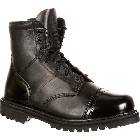 Rocky Men's Jump Boot, 9.5 W, Leather, 7 in Height, Black FQ0002091